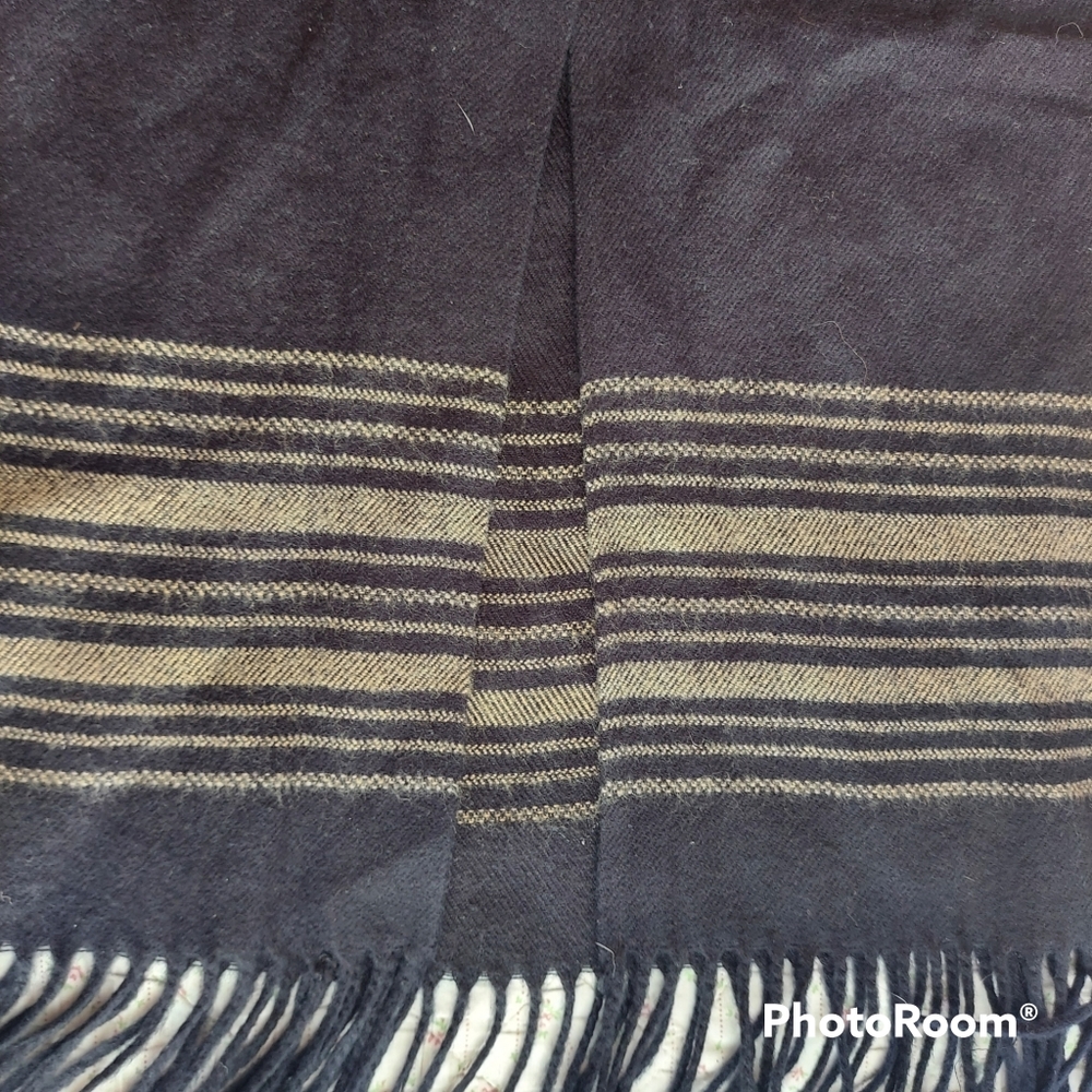 Vtg 90s navy blue blanket skirt - Picture 10 of 12